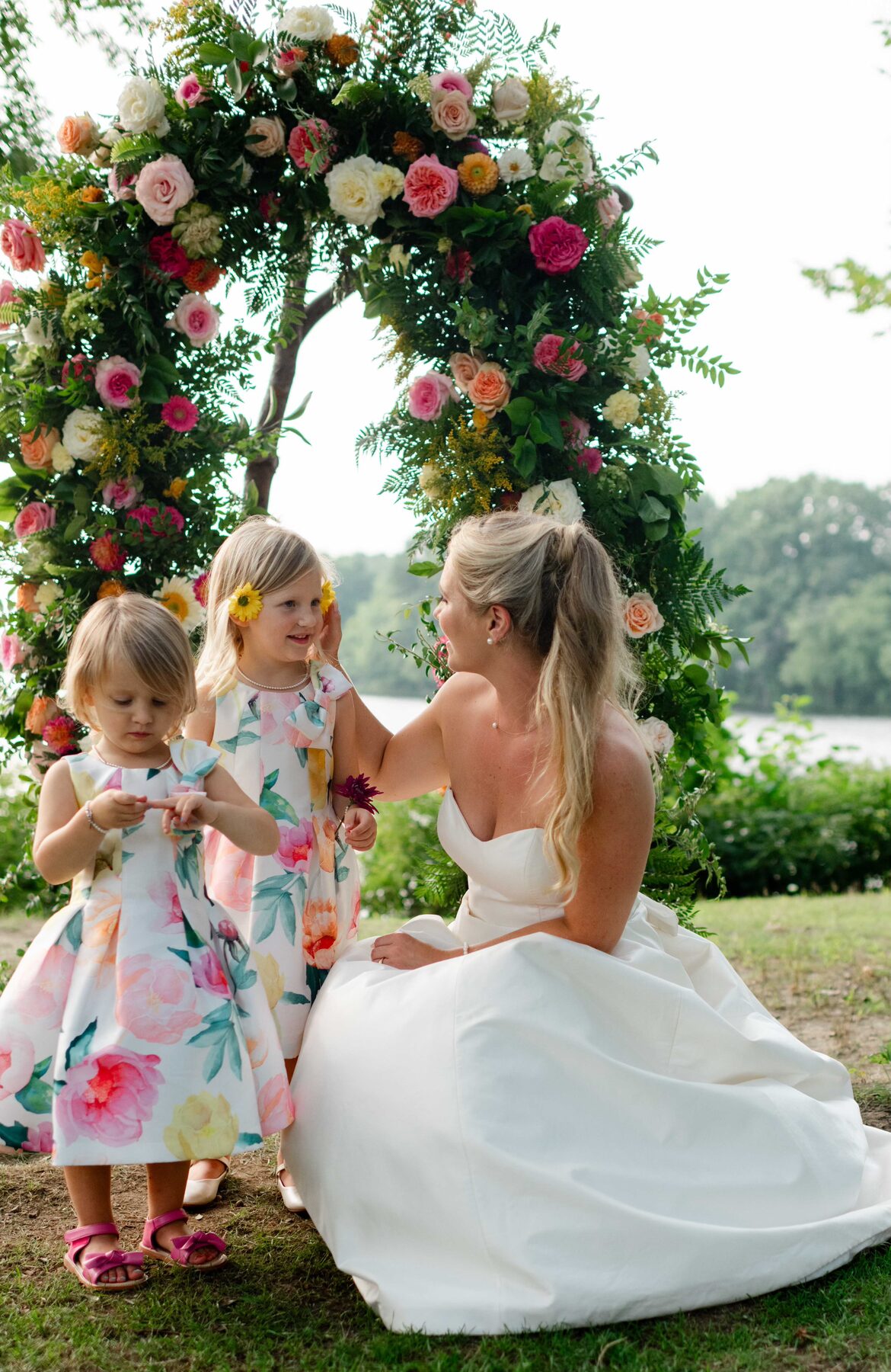 Wedding floral installation